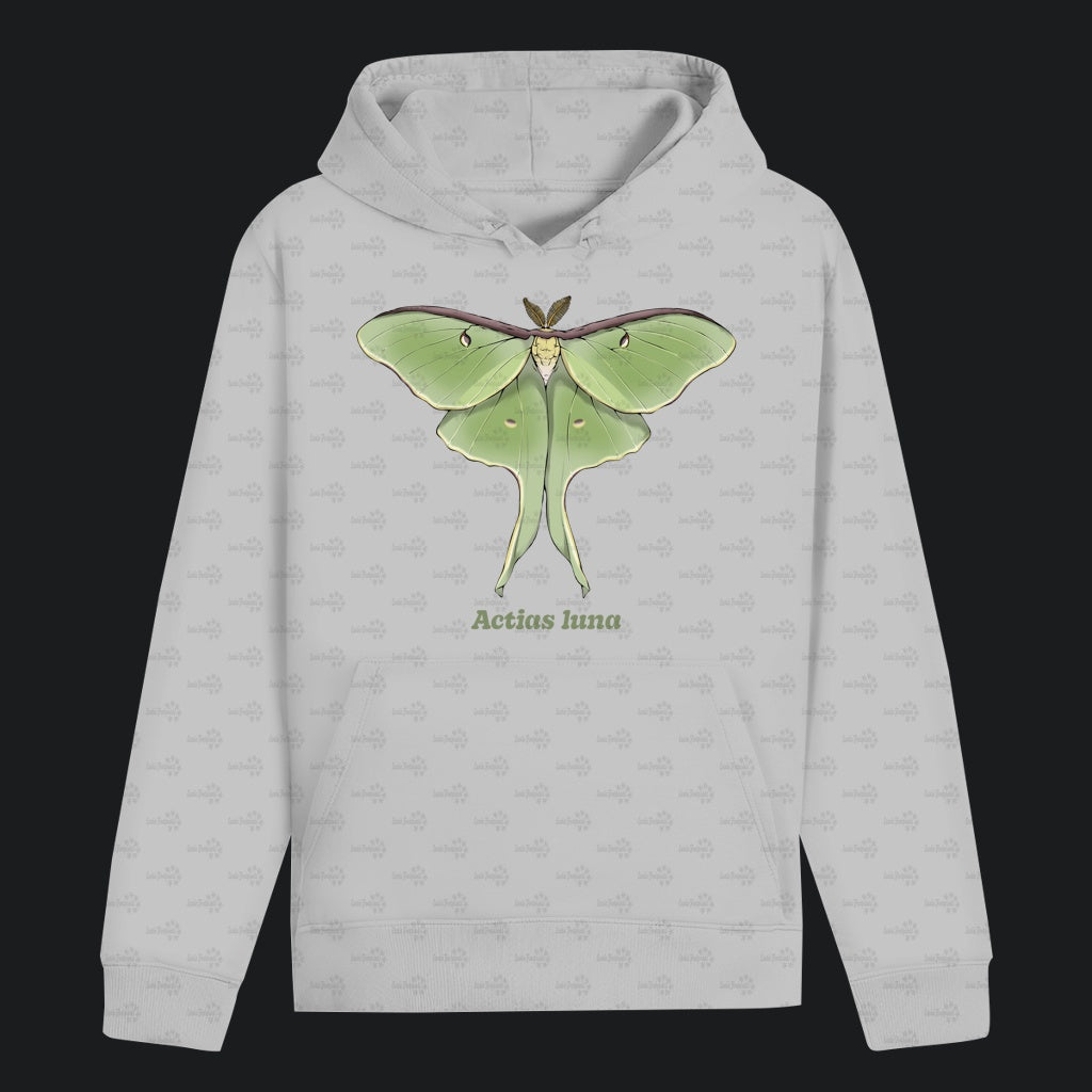 Unisex Bio Hoodie mit Bauchtasche | Mondmotte Luna Moth Actias luna