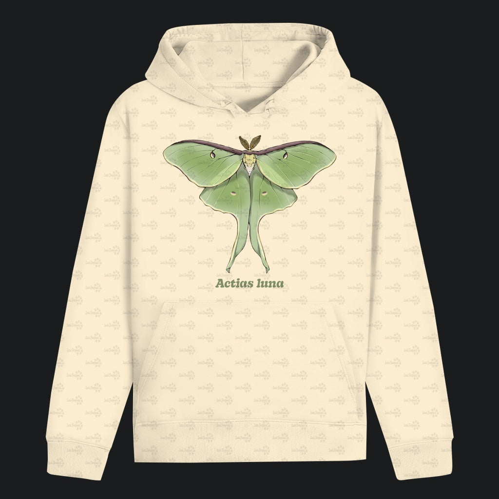 Unisex Bio Hoodie mit Bauchtasche | Mondmotte Luna Moth Actias luna