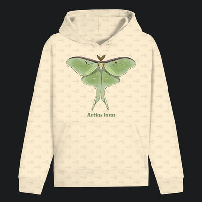 Unisex Bio Hoodie mit Bauchtasche | Mondmotte Luna Moth Actias luna