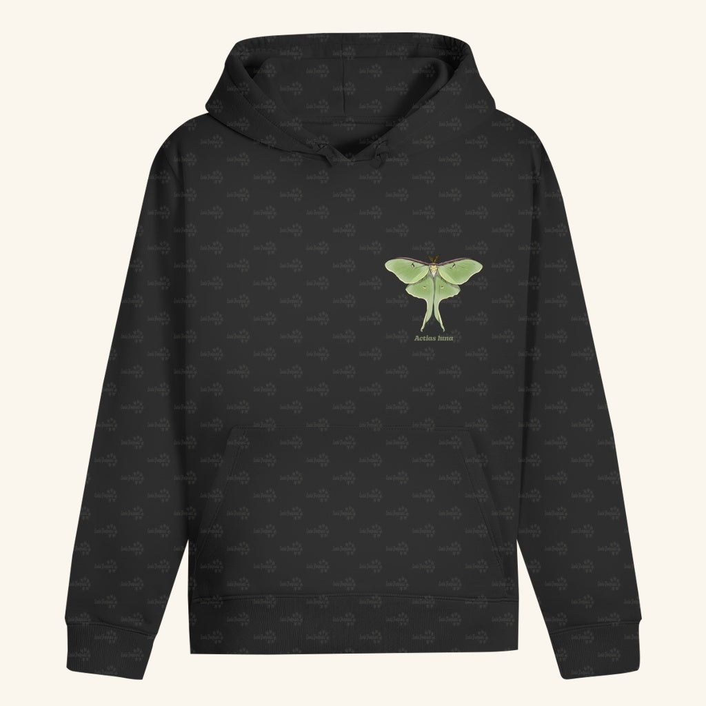 Unisex Bio Hoodie mit Bauchtasche | Mondmotte Luna Moth Actias luna
