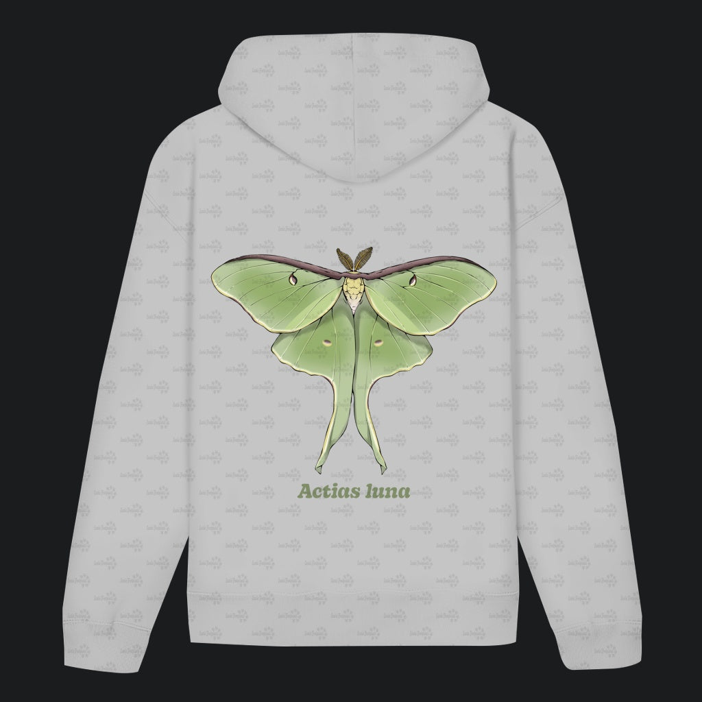 Unisex Bio Hoodie mit Bauchtasche | Mondmotte Luna Moth Actias luna