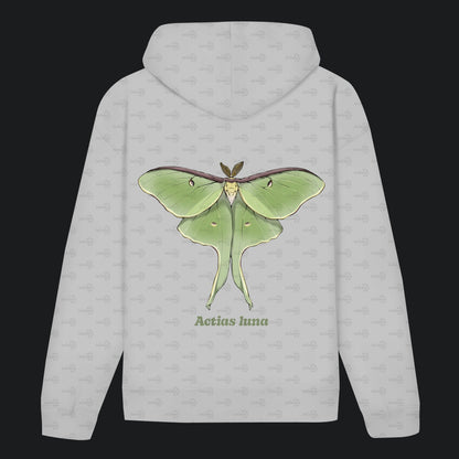 Unisex Bio Hoodie mit Bauchtasche | Mondmotte Luna Moth Actias luna