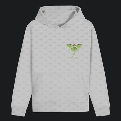 Unisex Bio Hoodie mit Bauchtasche | Mondmotte Luna Moth Actias luna