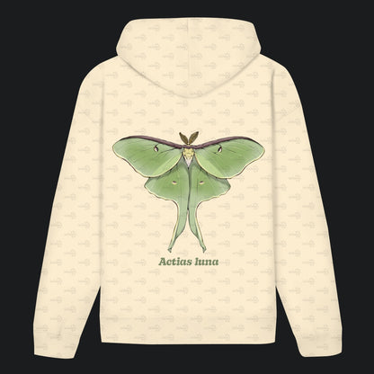 Unisex Bio Hoodie mit Bauchtasche | Mondmotte Luna Moth Actias luna