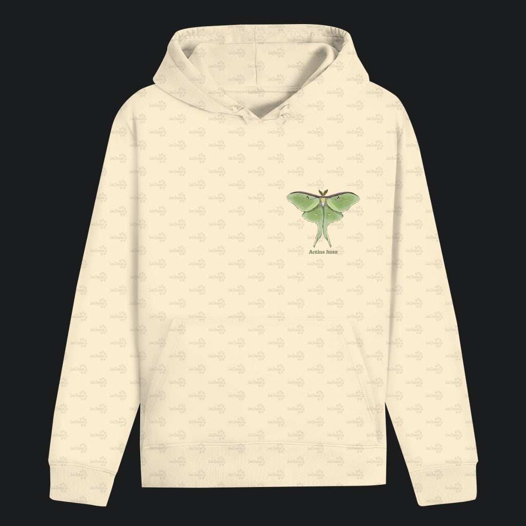Unisex Bio Hoodie mit Bauchtasche | Mondmotte Luna Moth Actias luna