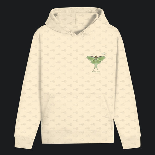 Unisex Bio Hoodie mit Bauchtasche | Mondmotte Luna Moth Actias luna