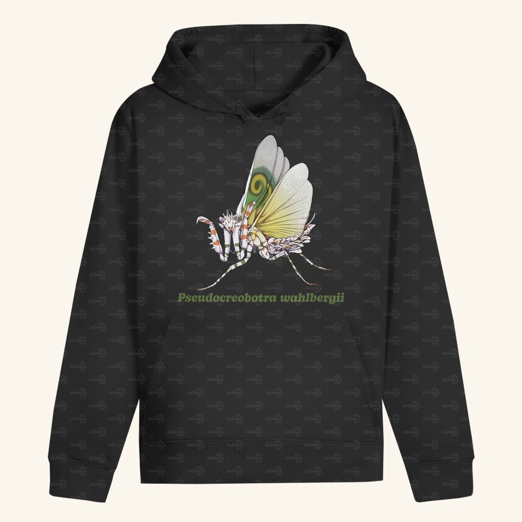 Unisex Bio Hoodie mit Bauchtasche | Afrikanische Blütenmantis Pseudocreobotra wahlbergii