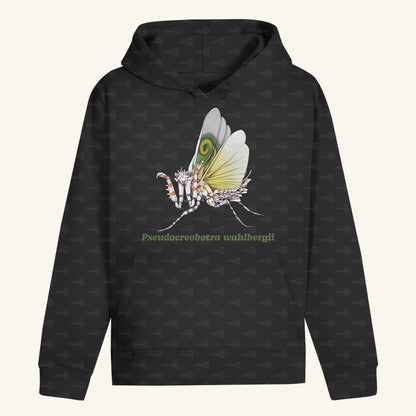 Unisex Bio Hoodie mit Bauchtasche | Afrikanische Blütenmantis Pseudocreobotra wahlbergii