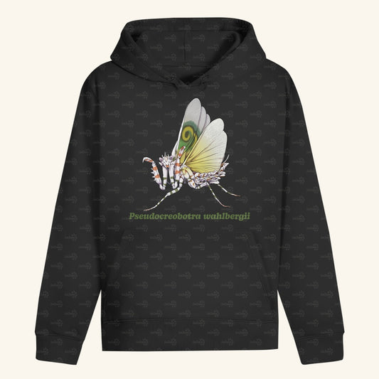 Unisex Bio Hoodie mit Bauchtasche | Afrikanische Blütenmantis Pseudocreobotra wahlbergii