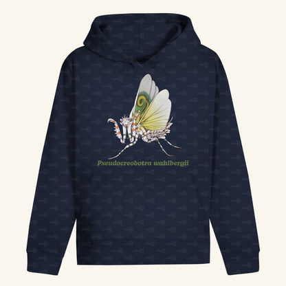Unisex Bio Hoodie mit Bauchtasche | Afrikanische Blütenmantis Pseudocreobotra wahlbergii