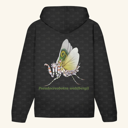 Unisex Bio Hoodie mit Bauchtasche | Afrikanische Blütenmantis Pseudocreobotra wahlbergii