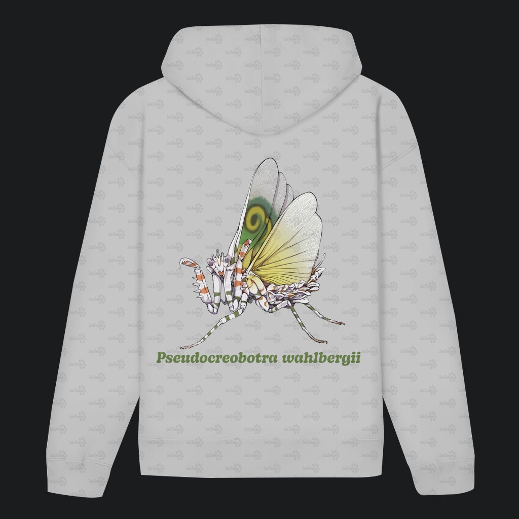 Unisex Bio Hoodie mit Bauchtasche | Afrikanische Blütenmantis Pseudocreobotra wahlbergii