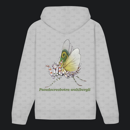 Unisex Bio Hoodie mit Bauchtasche | Afrikanische Blütenmantis Pseudocreobotra wahlbergii