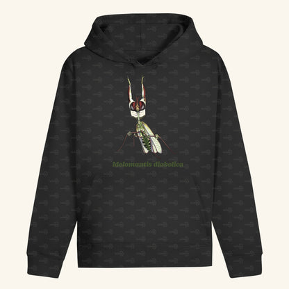 Unisex Bio Hoodie mit Bauchtasche | Große Teufelsblume  Idolomantis diabolica