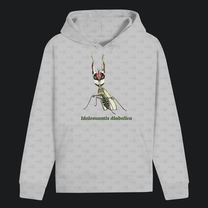 Unisex Bio Hoodie mit Bauchtasche | Große Teufelsblume  Idolomantis diabolica