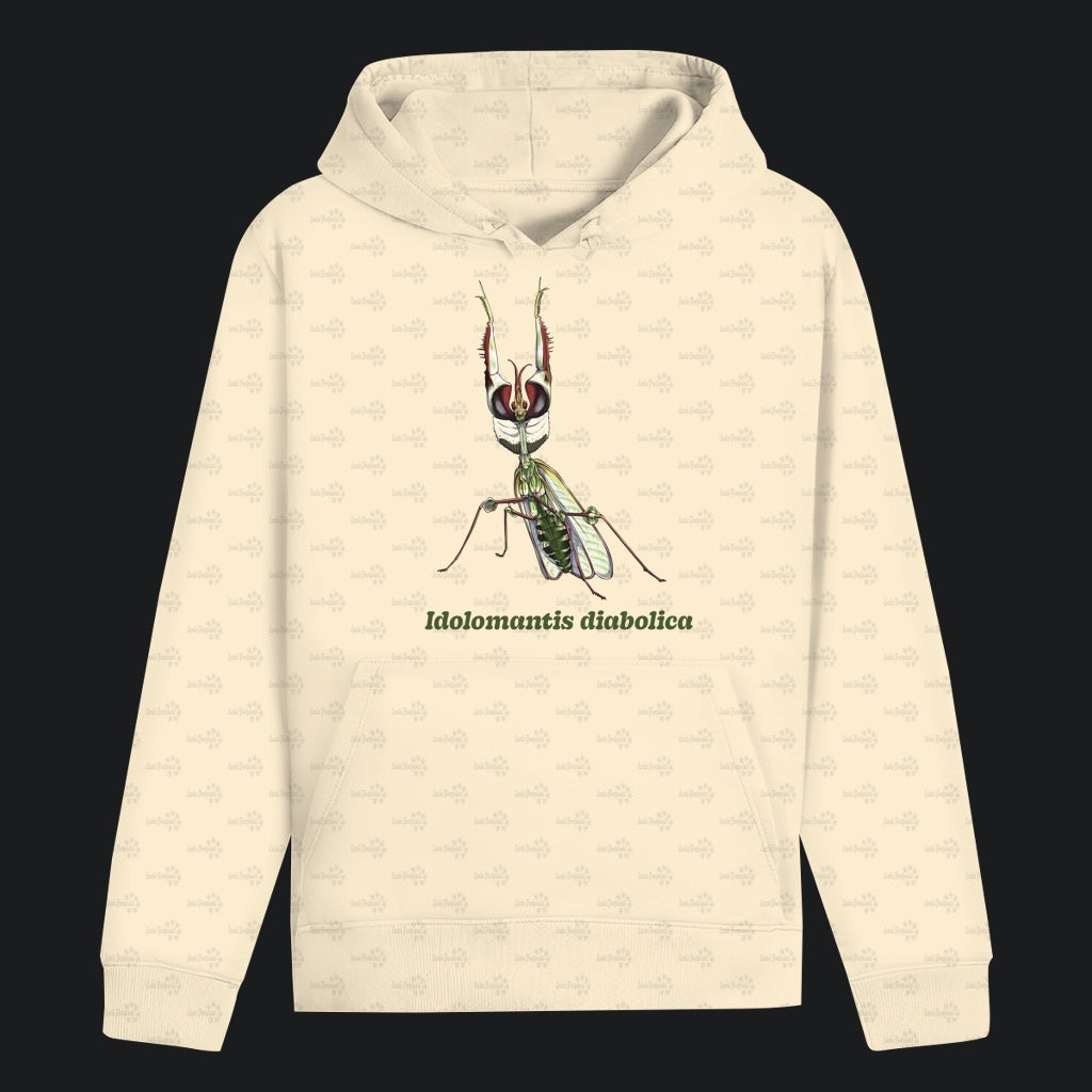 Unisex Bio Hoodie mit Bauchtasche | Große Teufelsblume  Idolomantis diabolica