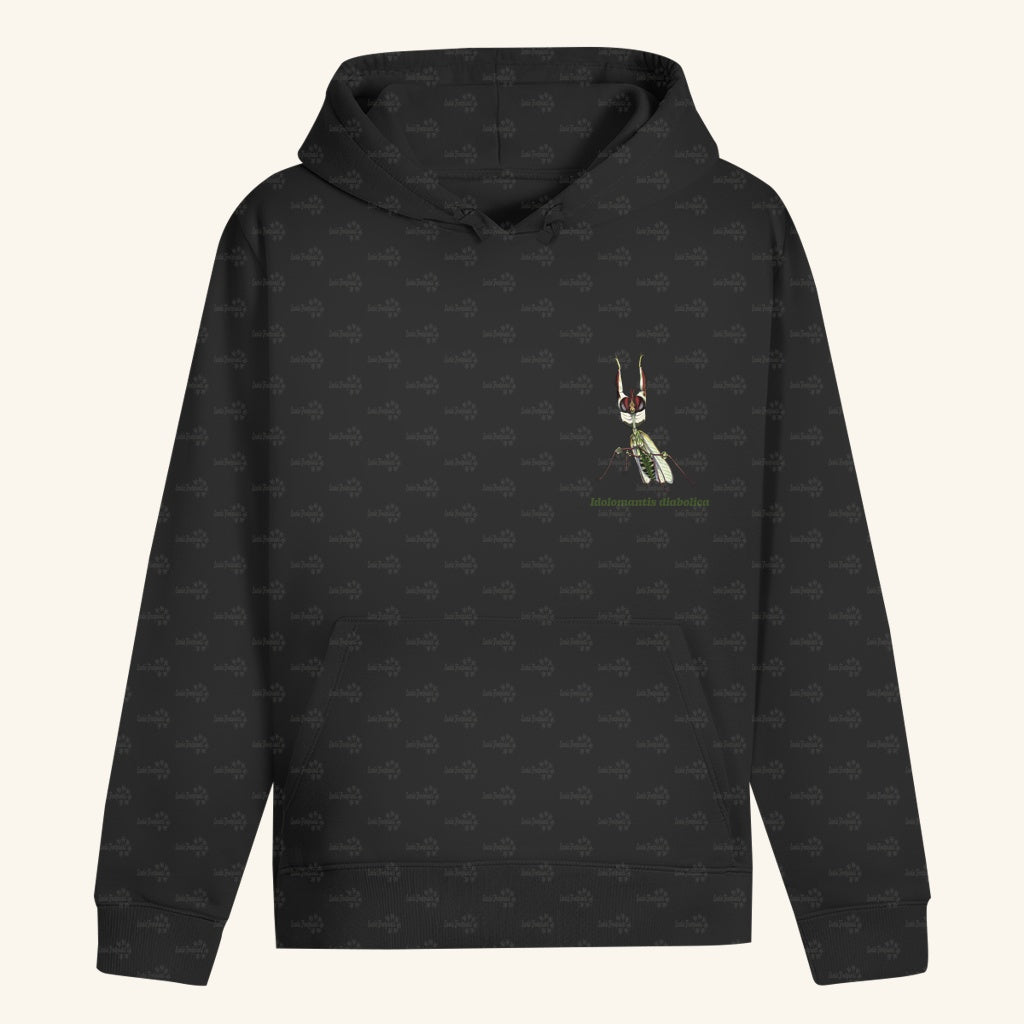 Unisex Bio Hoodie mit Bauchtasche | Große Teufelsblume  Idolomantis diabolica