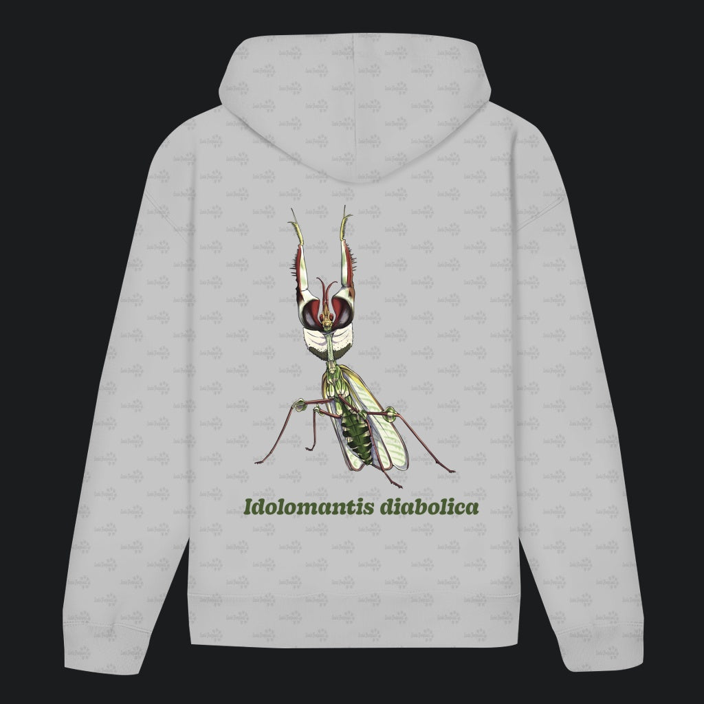Unisex Bio Hoodie mit Bauchtasche | Große Teufelsblume  Idolomantis diabolica