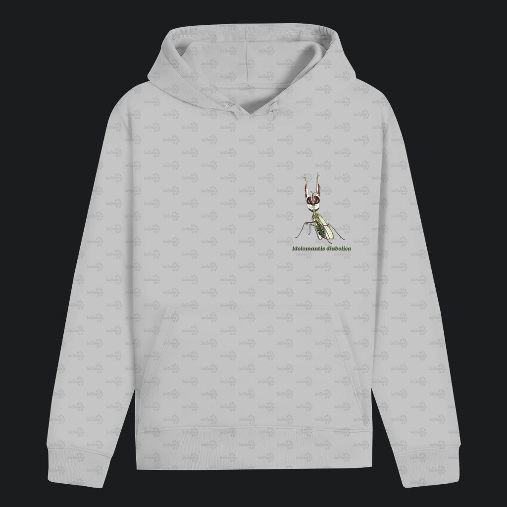 Unisex Bio Hoodie mit Bauchtasche | Große Teufelsblume  Idolomantis diabolica