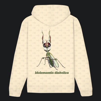 Unisex Bio Hoodie mit Bauchtasche | Große Teufelsblume  Idolomantis diabolica