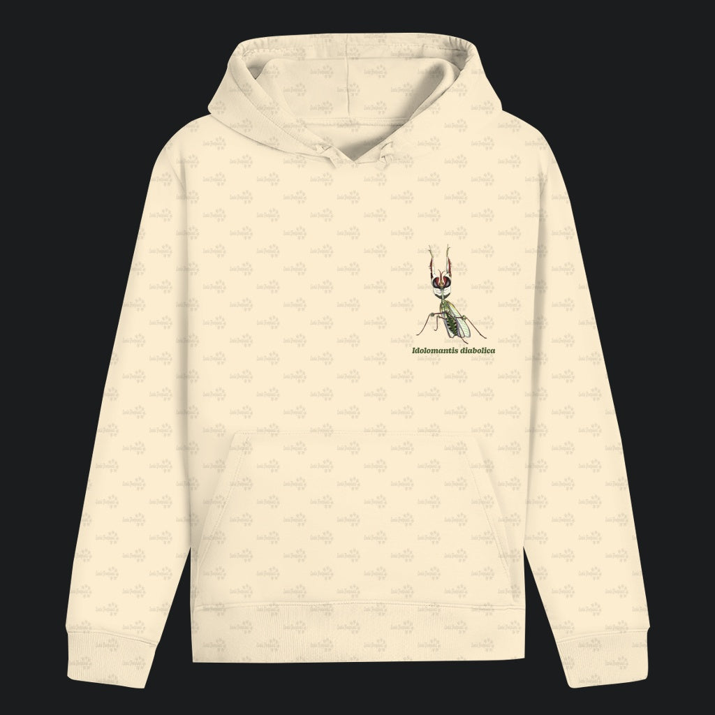Unisex Bio Hoodie mit Bauchtasche | Große Teufelsblume  Idolomantis diabolica