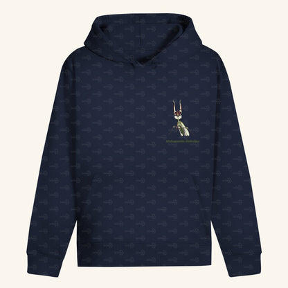 Unisex Bio Hoodie mit Bauchtasche | Große Teufelsblume  Idolomantis diabolica