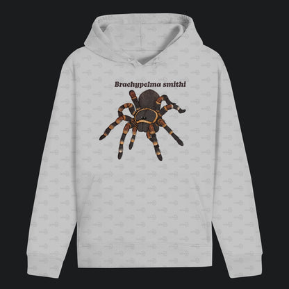 Unisex Bio Hoodie mit Bauchtasche | Rotknie Vogelspinne Weiblich  Brachypelma smithi