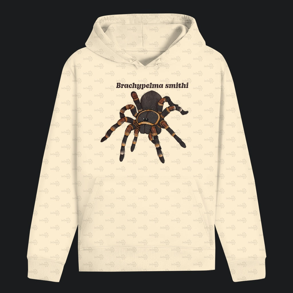 Unisex Bio Hoodie mit Bauchtasche | Rotknie Vogelspinne Weiblich  Brachypelma smithi