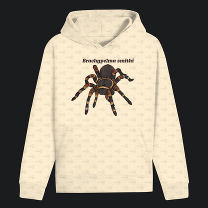 Unisex Bio Hoodie mit Bauchtasche | Rotknie Vogelspinne Weiblich  Brachypelma smithi