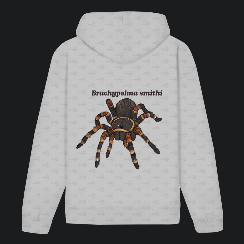 Unisex Bio Hoodie mit Bauchtasche | Rotknie Vogelspinne Weiblich  Brachypelma smithi