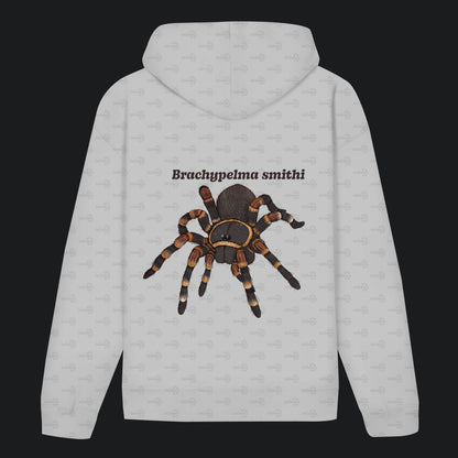 Unisex Bio Hoodie mit Bauchtasche | Rotknie Vogelspinne Weiblich  Brachypelma smithi