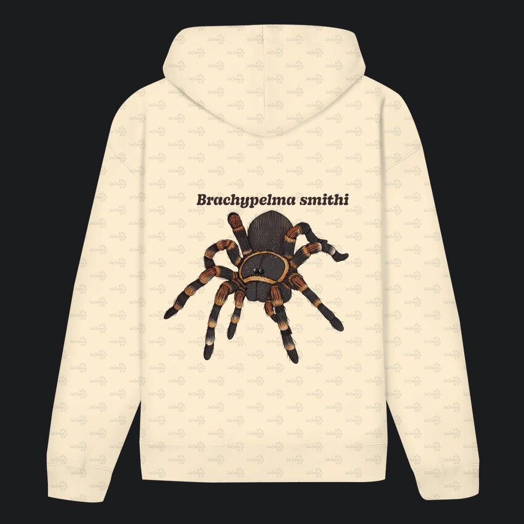 Unisex Bio Hoodie mit Bauchtasche | Rotknie Vogelspinne Weiblich  Brachypelma smithi