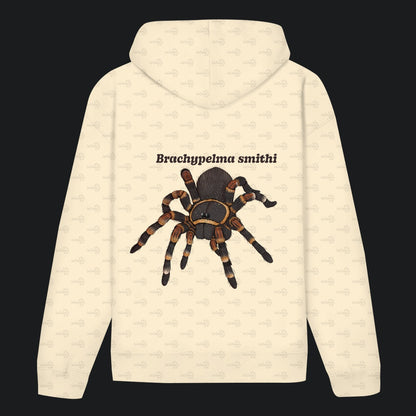 Unisex Bio Hoodie mit Bauchtasche | Rotknie Vogelspinne Weiblich  Brachypelma smithi