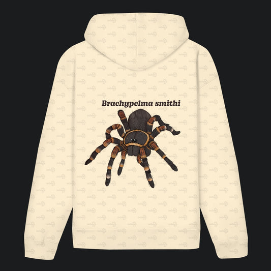 Unisex Bio Hoodie mit Bauchtasche | Rotknie Vogelspinne Weiblich  Brachypelma smithi