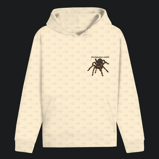 Unisex Bio Hoodie mit Bauchtasche | Rotknie Vogelspinne Weiblich  Brachypelma smithi