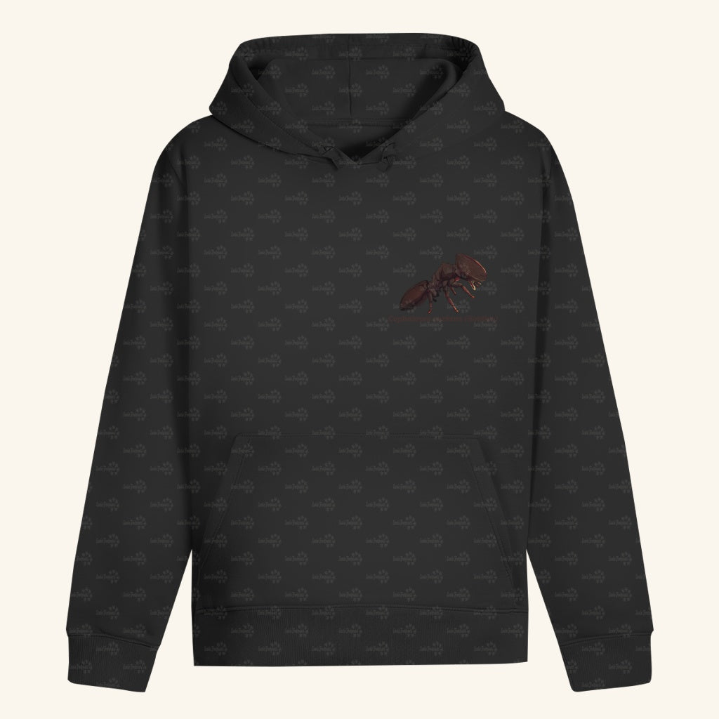 Unisex Bio Hoodie mit Bauchtasche | Schildkrötenameise Cephalotes varians soldier