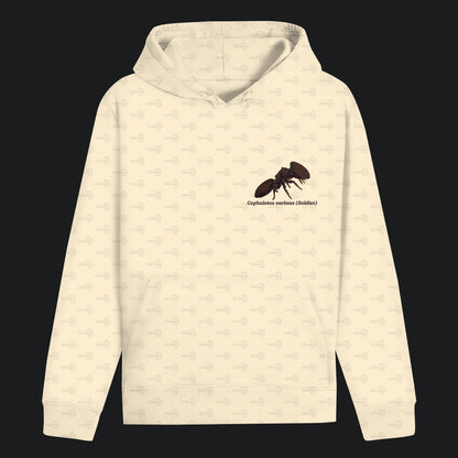 Unisex Bio Hoodie mit Bauchtasche | Schildkrötenameise Cephalotes varians soldier