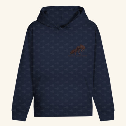 Unisex Bio Hoodie mit Bauchtasche | Schildkrötenameise Cephalotes varians soldier