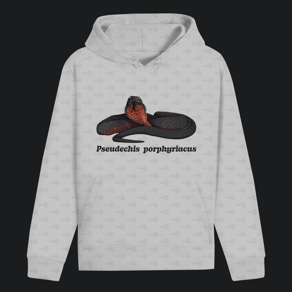 Unisex Bio Hoodie mit Bauchtasche | Rotbäuchige Schwarzotter  Pseudechis porphyriacus