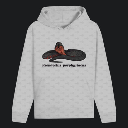 Unisex Bio Hoodie mit Bauchtasche | Rotbäuchige Schwarzotter  Pseudechis porphyriacus