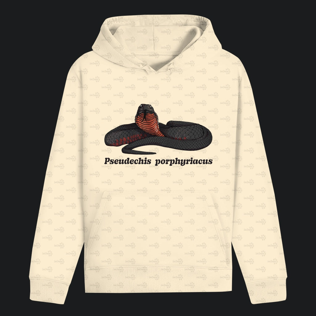 Unisex Bio Hoodie mit Bauchtasche | Rotbäuchige Schwarzotter  Pseudechis porphyriacus