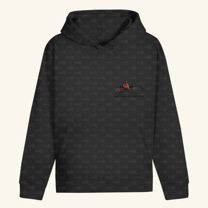 Unisex Bio Hoodie mit Bauchtasche | Rotbäuchige Schwarzotter  Pseudechis porphyriacus