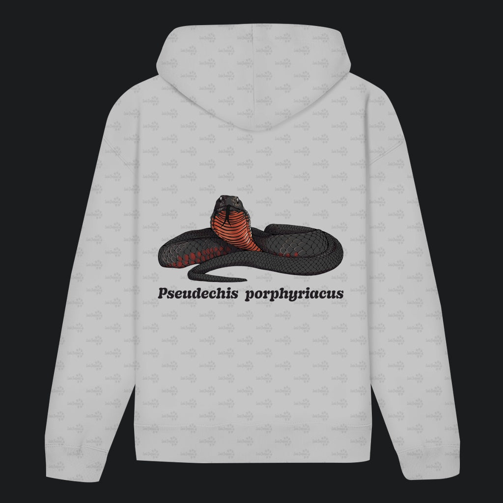 Unisex Bio Hoodie mit Bauchtasche | Rotbäuchige Schwarzotter  Pseudechis porphyriacus