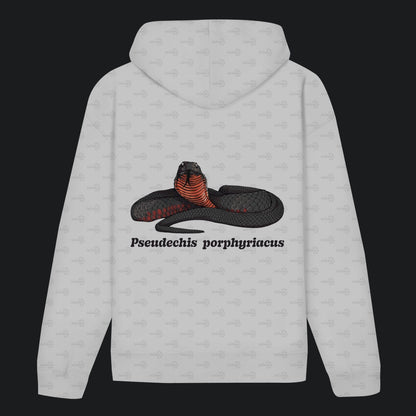 Unisex Bio Hoodie mit Bauchtasche | Rotbäuchige Schwarzotter  Pseudechis porphyriacus