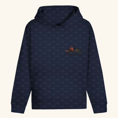 Unisex Bio Hoodie mit Bauchtasche | Rotbäuchige Schwarzotter  Pseudechis porphyriacus