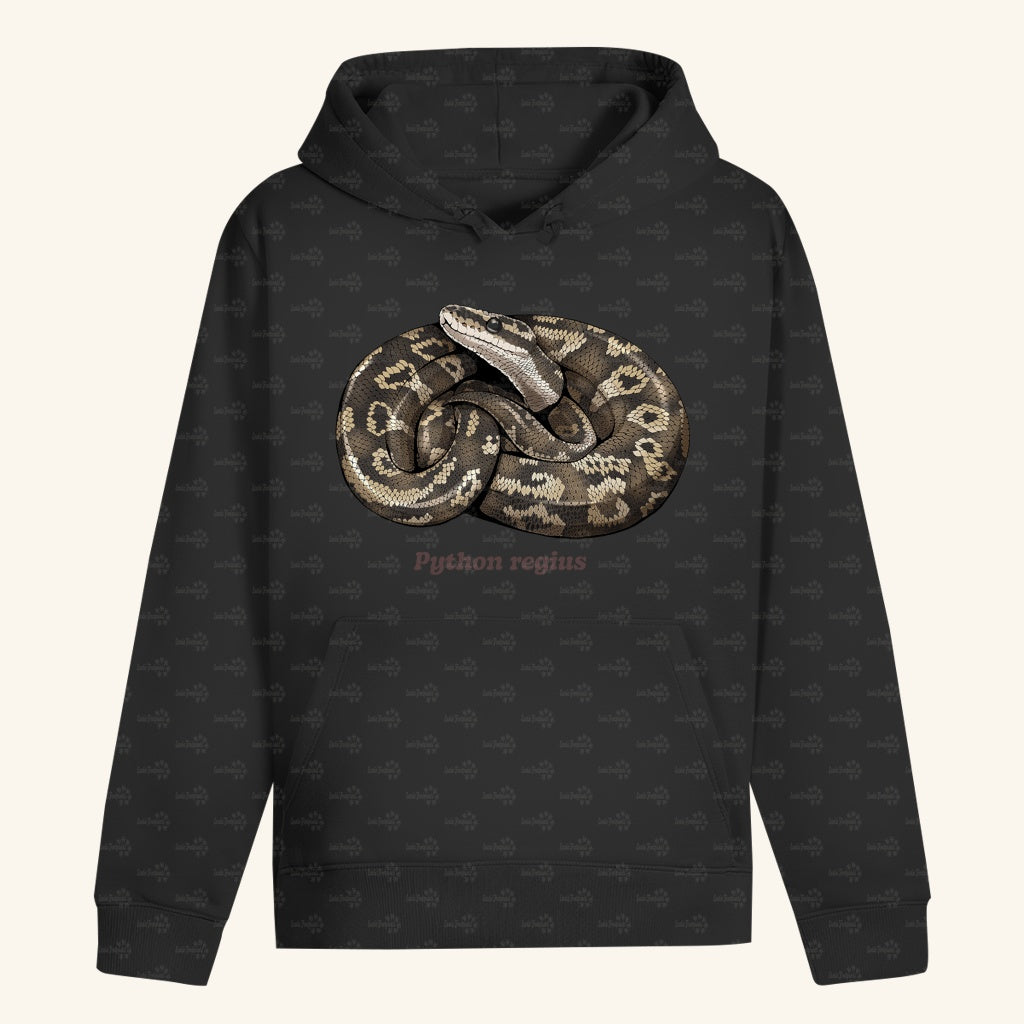 Unisex Bio Hoodie mit Bauchtasche | Königspython  Ballpython Python regius