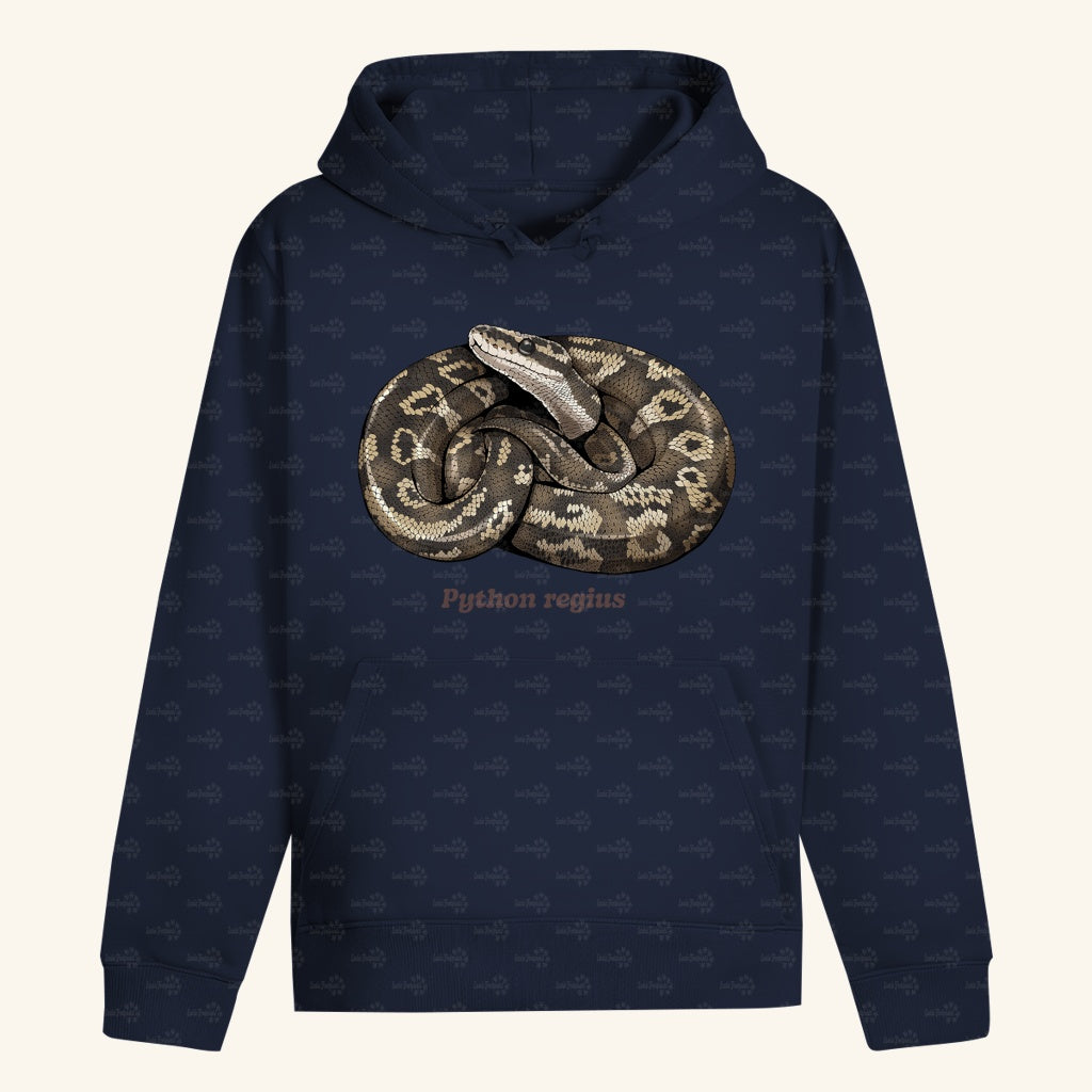 Unisex Bio Hoodie mit Bauchtasche | Königspython  Ballpython Python regius