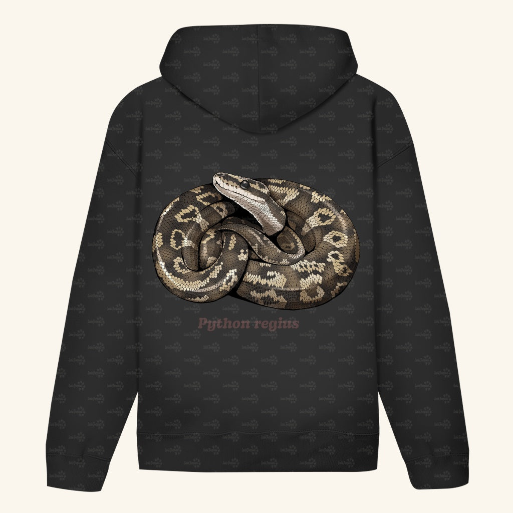 Unisex Bio Hoodie mit Bauchtasche | Königspython  Ballpython Python regius