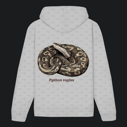 Unisex Bio Hoodie mit Bauchtasche | Königspython  Ballpython Python regius