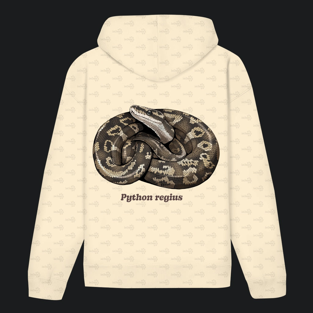 Unisex Bio Hoodie mit Bauchtasche | Königspython  Ballpython Python regius